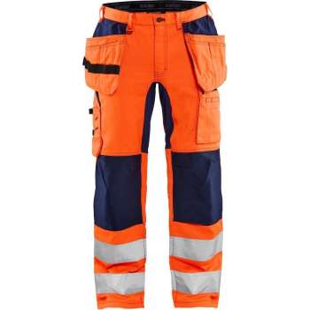 Blaklader Werkbroek met stretch High Vis - High Vis Oranje/Marineblauw - D104