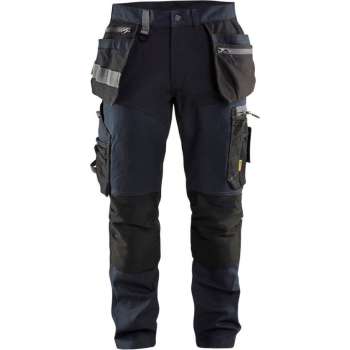 Blaklader Werkbroek met stretchpanelen en spijkerzakken - Donker marineblauw/Zwart - C154