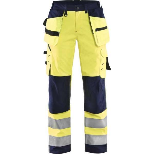 Blåkläder 7167-2517 Dames Softshell werkbroek High Vis Geel/Marineblauw maat 34 Blåkläder 7167-2517 Dames Softshell werkbroek High Vis Geel/Marineblauw maat 34