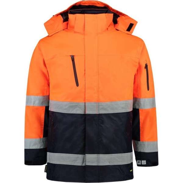 Tricorp Parka EN471 bi-color - Workwear - 403004 - fluor oranje / navy - Maat L Tricorp Parka EN471 bi-color - Workwear - 403004 - fluor oranje / navy - Maat L