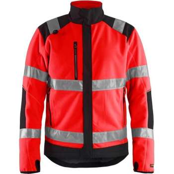 Blåkläder 4888-2524 Fleecejack High Vis Fluor Rood/Zwart maat XS