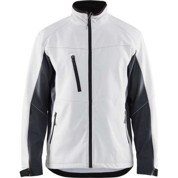 Blaklader 4950 Softshell Werkjas Wit/Donkergrijs Blaklader 4950 Softshell Werkjas Wit/Donkergrijs