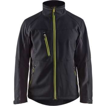 Blaklader Softshell Jack 4950-2516 - Mannen - Zwart/Geel - XXL