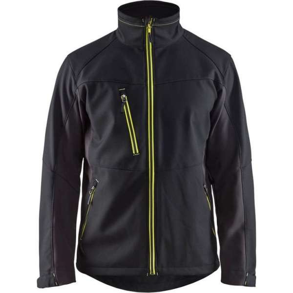 Blaklader Softshell Jack 4950-2516 - Mannen - Zwart/Geel - XXL Blaklader Softshell Jack 4950-2516 - Mannen - Zwart/Geel - XXL