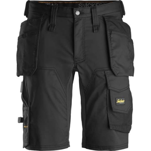 Snickers Korte Broek AllroundWork Stretch Holsterzakken 6141 - Mannen - Zwart - 64 Snickers Korte Broek AllroundWork Stretch Holsterzakken 6141 - Mannen - Zwart - 64