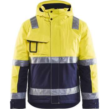 Blåkläder 4870-1987 Winterjas High Vis Geel/Marineblauw maat XXS