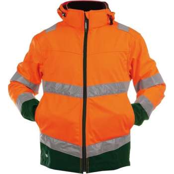 DASSY Malaga Reflecterende Softshell Werkjas Oranje/Groen