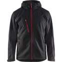 Blaklader Softshell jack met capuchon 4753-2516 - Mannen - Zwart/Rood - XXL