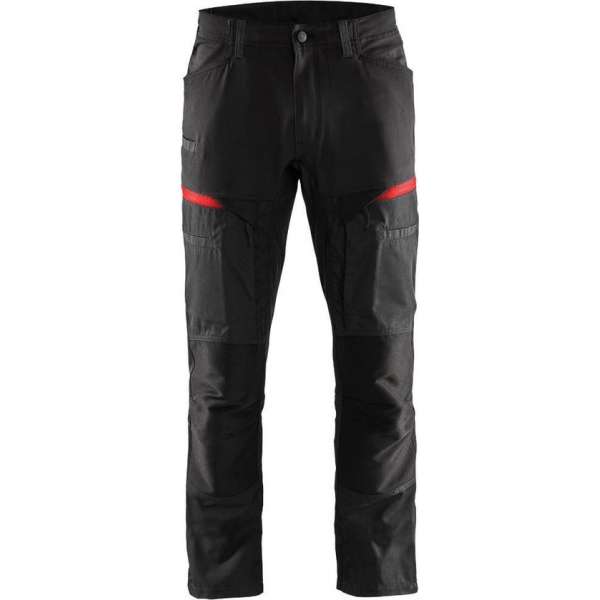 Blaklader Service werkbroek met stretch - Zwart/Rood - D116 Blaklader Service werkbroek met stretch - Zwart/Rood - D116