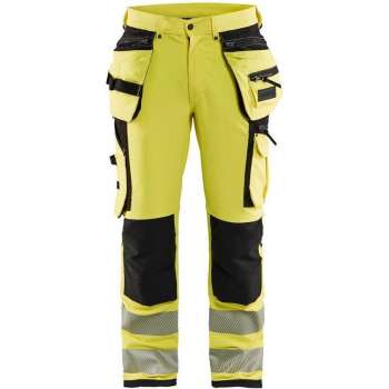 High Visibility Werkbroek 1997 met 4-Weg Stretch High Vis Geel/Zwart - Maat 48