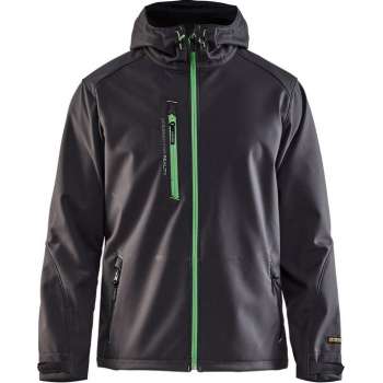 Blåkläder 4949-2517 Softshell Jack Donkergrijs/Groen maat 4XL