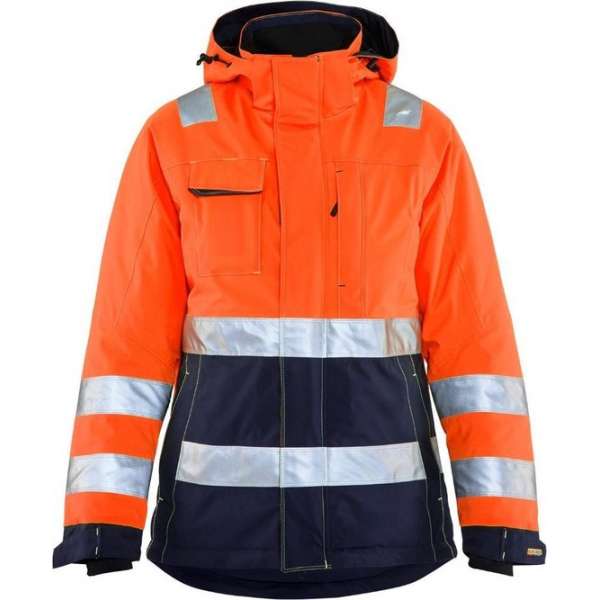Blåkläder 4872-1987 Dames Winterjas High Vis Oranje/Marineblauw maat L Blåkläder 4872-1987 Dames Winterjas High Vis Oranje/Marineblauw maat L