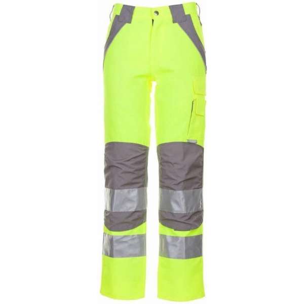 Planam Plaline H-vis werkbroek (5610) - Fluor geel | Grijs - 62 Planam Plaline H-vis werkbroek (5610) - Fluor geel | Grijs - 62