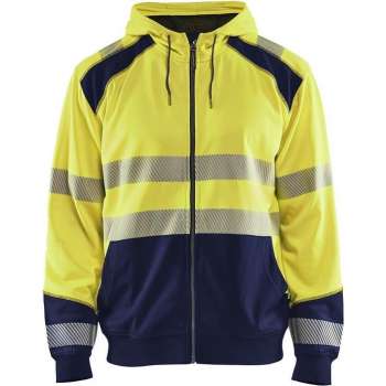 Blaklader Hooded sweatshirt High Vis - High Vis Geel/Marineblauw - M