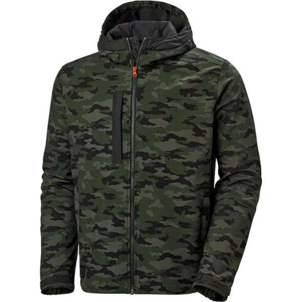 Helly Hansen Kensington Hooded Softshell 74230 - Mannen - Groen/Camo - S Helly Hansen Kensington Hooded Softshell 74230 - Mannen - Groen/Camo - S
