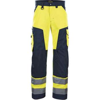 Blaklader Werkbroek High Vis zonder spijkerzakken - High Vis Geel/Marineblauw - C60