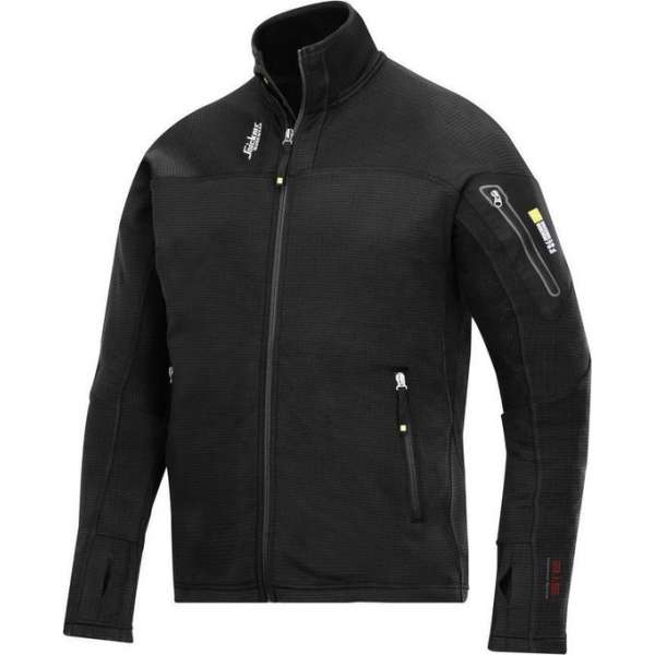 Snickers Body Mapping Micro Fleece jack - Workwear - 9438 - zwart - maat L Snickers Body Mapping Micro Fleece jack - Workwear - 9438 - zwart - maat L