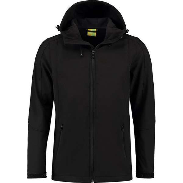 L&S Jas Capuchon Softshell Heren - Mannen - Zwart - XXL L&S Jas Capuchon Softshell Heren - Mannen - Zwart - XXL