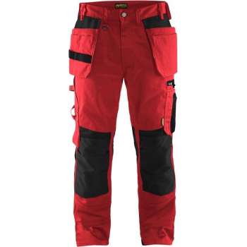 Blaklader Werkbroek met spijkerzakken - Rood/Zwart - D116