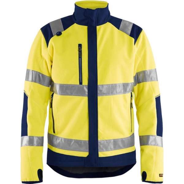 Blåkläder 4888-2524 Fleecejack High Vis Geel/Marineblauw maat 4XL