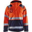 Blåkläder 4987-1987 Shell jack High Vis ongevoerd Oranje/Marineblauw maat S