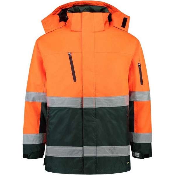 Tricorp Parka EN471 bi-color - Workwear - 403004 - fluor oranje / groen - Maat XL