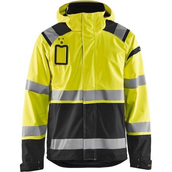 Blåkläder 4987-1987 Shell jack High Vis ongevoerd Geel/Zwart maat M Blåkläder 4987-1987 Shell jack High Vis ongevoerd Geel/Zwart maat M