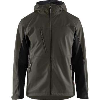 Blåkläder 4753 Softshell Jack met capuchon – Groen/Zwart - M