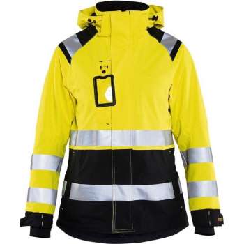 Blåkläder 4904-1987 Dames Shell jack High Vis Geel/Zwart maat XXL