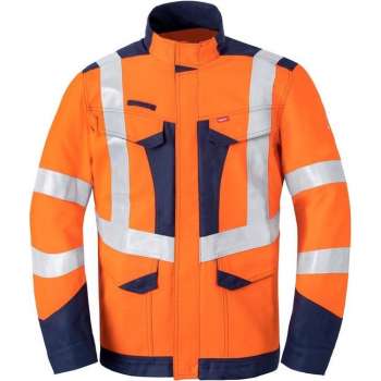 Havep 50247 Korte jas/Vest Fluo Oranje/Marine maat L