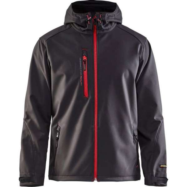Blåkläder 4949-2517 Softshell Jack Donkergrijs/Rood maat 4XL