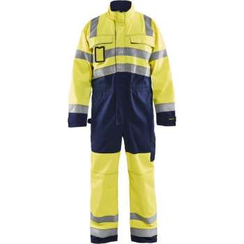 Blåkläder 6373-1804 Overall High Vis Geel/Marineblauw maat 54