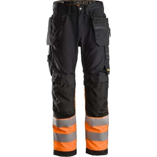 Snickers Werkbroek+ AllroundWork HV Holsterzakken 6233 - Mannen - Zwart/Oranje - 54 Snickers Werkbroek+ AllroundWork HV Holsterzakken 6233 - Mannen - Zwart/Oranje - 54