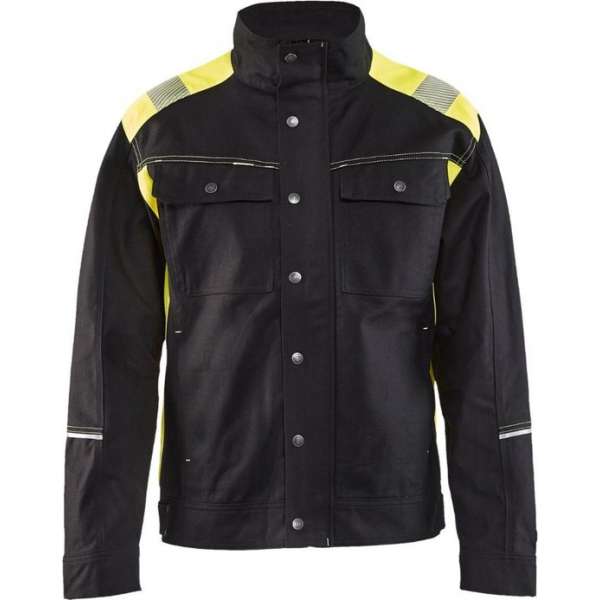 Blåkläder 4095-1370 Jack Ongevoerd Visible Zwart/Geel maat XXL