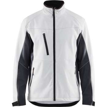 Blaklader Softshell Jack 4950-2516 - Mannen - Wit/Donkergrijs - 3XL