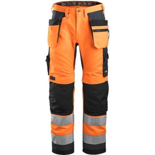 Snickers Werkbroek+ AllroundWork HV Holsterzakken CL.2 6230 - Mannen - Oranje/Grijs - 58 Snickers Werkbroek+ AllroundWork HV Holsterzakken CL.2 6230 - Mannen - Oranje/Grijs - 58