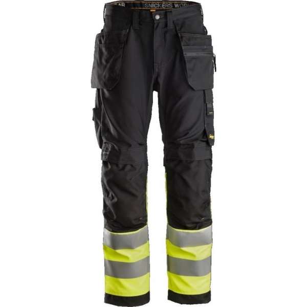 Snickers Werkbroek+ AllroundWork HV Holsterzakken 6233 - Mannen - Zwart/Geel - 54 Snickers Werkbroek+ AllroundWork HV Holsterzakken 6233 - Mannen - Zwart/Geel - 54