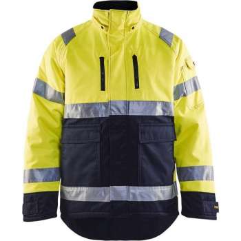 Blåkläder 4828-1900 Winterjas High Vis Geel/Marineblauw maat S