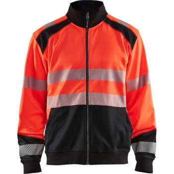 Blaklader Sweatshirt hele rits High Vis - High Vis Rood/Zwart - 2XL