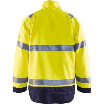 Blaklader Winterjas High Vis - High Vis Geel/Marineblauw - S
