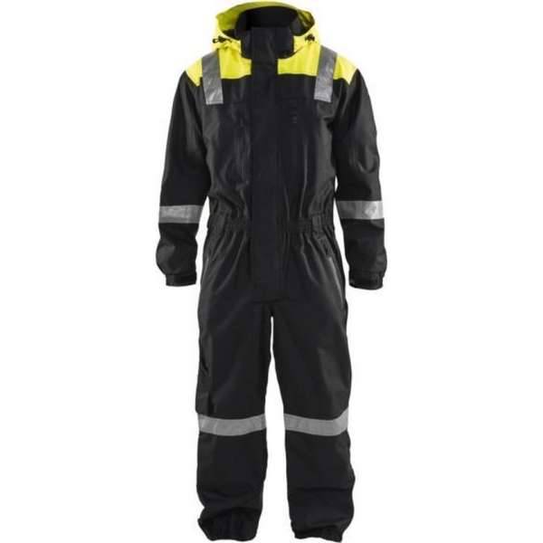 Blaklader Shell overall - Zwart/High Vis Geel - D108