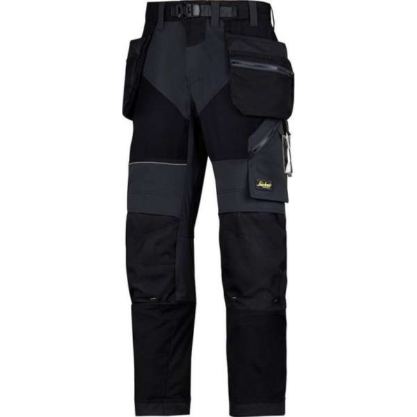 Snickers FlexiWork broek met holsterzak zwart maat XXXL taille 58 W42 Snickers FlexiWork broek met holsterzak zwart maat XXXL taille 58 W42