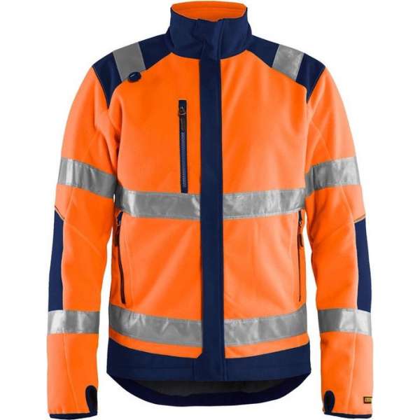 Blåkläder 4888-2524 Fleecejack High Vis Oranje/Marineblauw maat 4XL Blåkläder 4888-2524 Fleecejack High Vis Oranje/Marineblauw maat 4XL