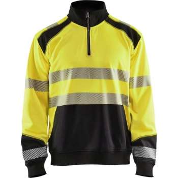 Blaklader Sweatshirt halve rits High Vis - High Vis Geel/Zwart - 3XL