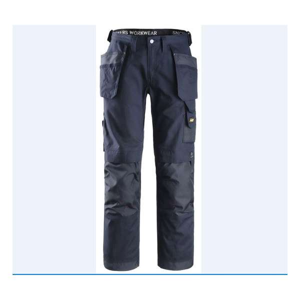 Snickers Workwear Canvas+ broek met holsterpockets Donkerblauw maat 154 Snickers Workwear Canvas+ broek met holsterpockets Donkerblauw maat 154