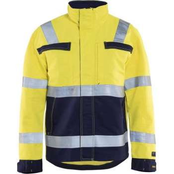 Blåkläder 4087-1514 Multinorm jas Geel/Marineblauw maat XXXL