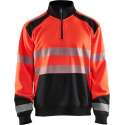 Blaklader Sweatshirt halve rits High Vis - High Vis Rood/Zwart - 3XL