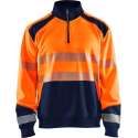 Blaklader Sweatshirt halve rits High Vis - High Vis Oranje/Marineblauw - 2XL