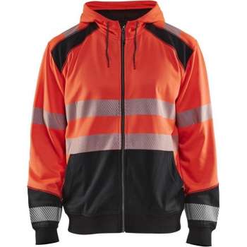 Blaklader Hooded sweatshirt High Vis - High Vis Rood/Zwart - 2XL