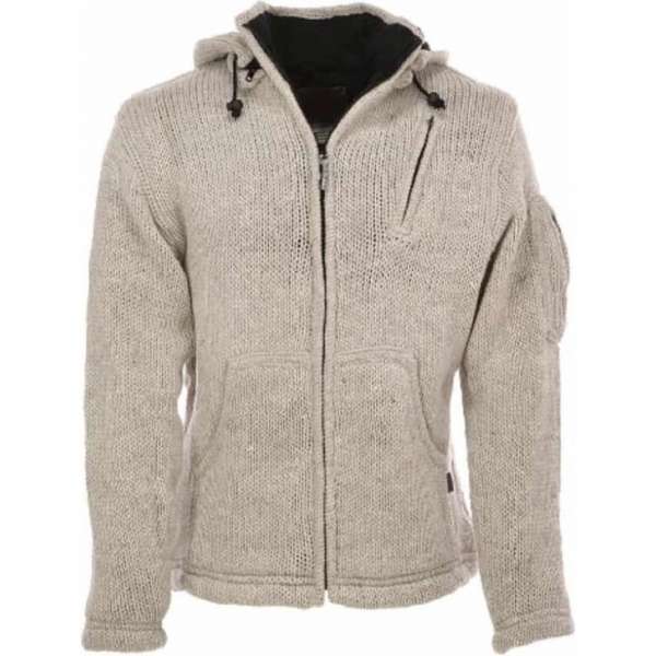 Pure Wool herenvest WJK 1323 Ecru - ecru - S Pure Wool herenvest WJK 1323 Ecru - ecru - S